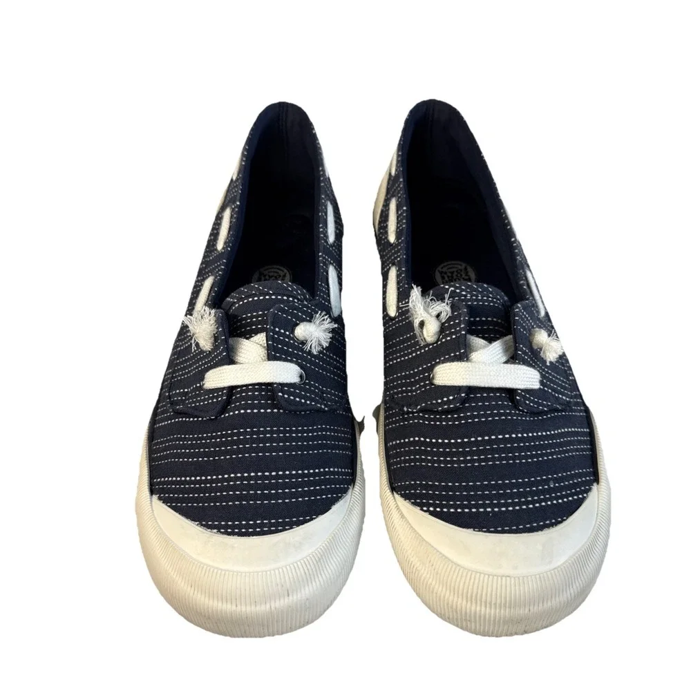 ROCKET‎ DOG JAZZIN JETTY CANVAS BOAT SHOES NAVY BLUE SIZE 10